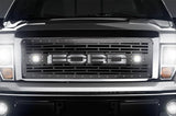 Ford F150 Grille ('09-'14) Stainless Steel FORD w/ LED Light Pods - RacerX Customs