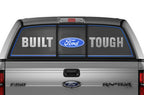 Ford F150 Rear Window Decal Graphics (2009-2014) BUILT FORD TOUGH Blue - RacerX Customs