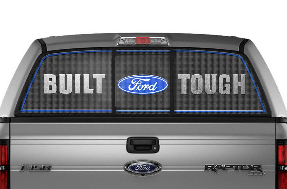 Ford F150 Rear Window Decals - BUILT FORD TOUGH – RacerX Customs