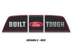 Ford F150 Rear Window Decal Graphics (2009-2014) BUILT FORD TOUGH Red - RacerX Customs