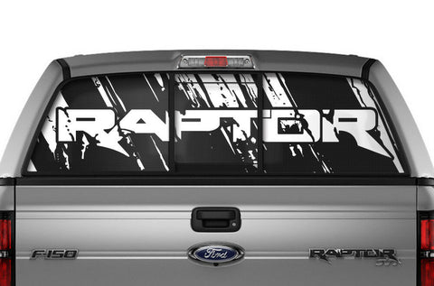 Ford F150 Rear Window Decal Graphics (2009-2014) RAPTOR MUD - RacerX Customs