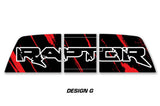 Ford Raptor Rear Window Decal Graphics (2009-2014) RAPTOR STREAKS - RacerX Customs