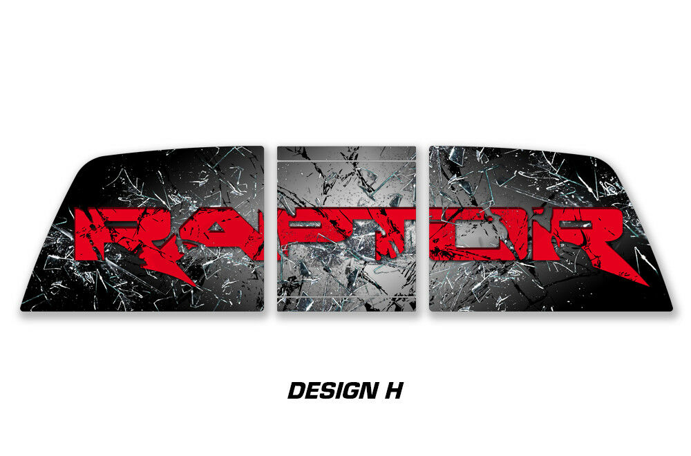 Ford Raptor Rear Window Decal Graphics (2009-2014) SHATTERED - RacerX Customs