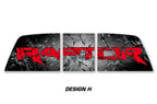 Ford Raptor Rear Window Decal Graphics (2009-2014) SHATTERED - RacerX Customs