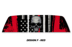 Ford F150 Rear Window Decal Graphics (2009-2014) SKULL Red - RacerX Customs