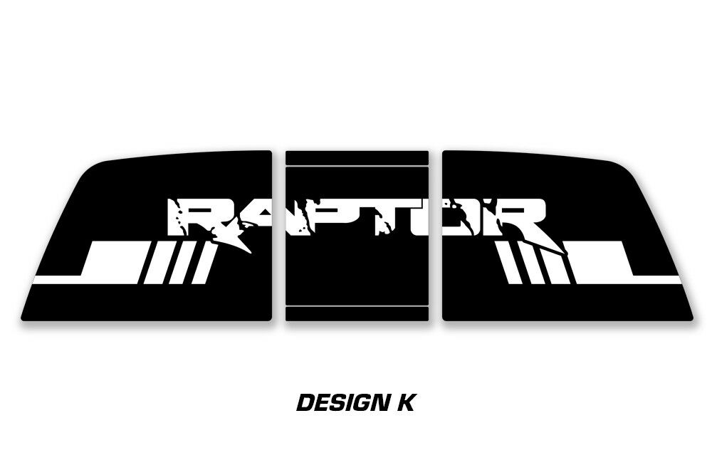 Ford Raptor Rear Window Decal Graphics (2009-2014) RAPTOR STRIPES - RacerX Customs