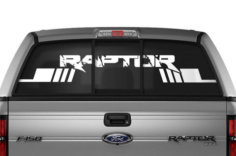 Ford Raptor Rear Window Decal Graphics (2009-2014) RAPTOR STRIPES - RacerX Customs