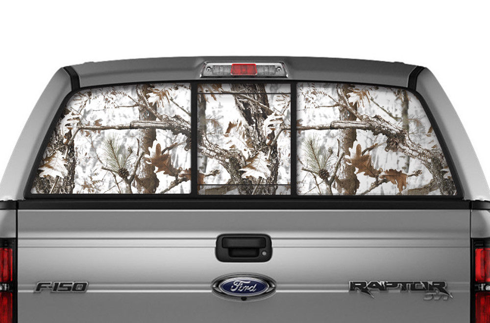 Ford F150 Rear Window Decal Graphics (2009-2014) TUNDRA CAMO - RacerX Customs