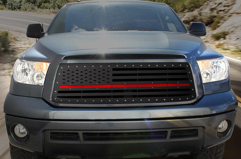 Toyota Tundra Steel Grille ('10-'13) THIN RED LINE - RacerX Customs