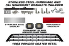 Toyota Tundra Grille ('10-'13) Red & Silver TRD w/ LED Light Pods - RacerX Customs