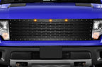Ford Raptor Grille ('10-'14) Black Steel, BRICK Pattern - RacerX Customs | Truck Graphics, Grilles and Accessories