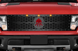 Ford Raptor Grille ('10-'14) Black Steel, Red SPARTAN - RacerX Customs | Truck Graphics, Grilles and Accessories