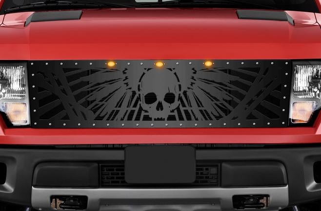 Ford Raptor Grille ('10-'14) Black Steel, WRATH - RacerX Customs | Truck Graphics, Grilles and Accessories