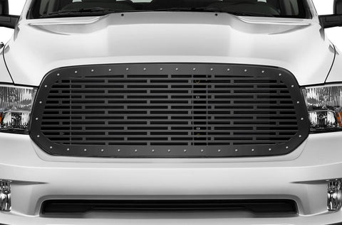 Dodge Ram Steel Grille ('13-'18) BRICK Pattern - RacerX Customs | Truck Graphics, Grilles and Accessories
