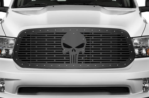 Dodge Ram Steel Grille ('13-'18) PUNISHER - RacerX Customs | Truck Graphics, Grilles and Accessories
