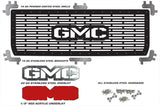 GMC Sierra Grille ('14-'15) Black Steel with Red & Silver GMC - RacerX Customs | Truck Graphics, Grilles and Accessories