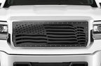 GMC Denali Grille ('14-'15) Black Steel - AMERICAN FLAG - RacerX Customs