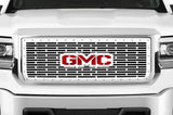 GMC Sierra Grille ('14-'15) Black Steel with Red & Silver GMC - RacerX Customs | Truck Graphics, Grilles and Accessories