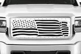 GMC Sierra Stainless Steel Grille ('14-'15) AMERICAN FLAG - RacerX Customs | Truck Graphics, Grilles and Accessories