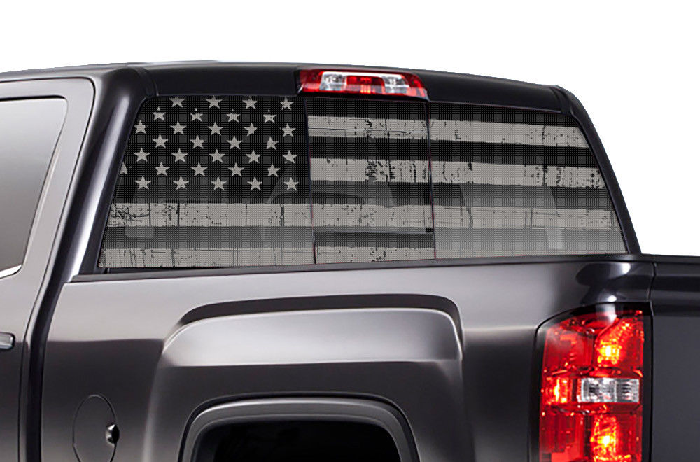 Chevy Silverado Rear Window Decal Graphics (2014-2017) SUBDUED - RacerX Customs