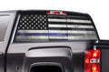 GMC Sierra Rear Window Decal Graphics (2014-2017) THIN BLUE LINE - RacerX Customs