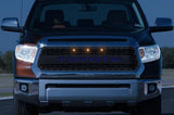 Toyota Tundra Steel Grille ('14-'17) Blue TOYOTA with LED Lights - RacerX Customs