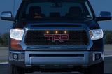 Toyota Tundra Custom Grille ('14-'17) Red & Chrome TRD with LED Lights - RacerX Customs