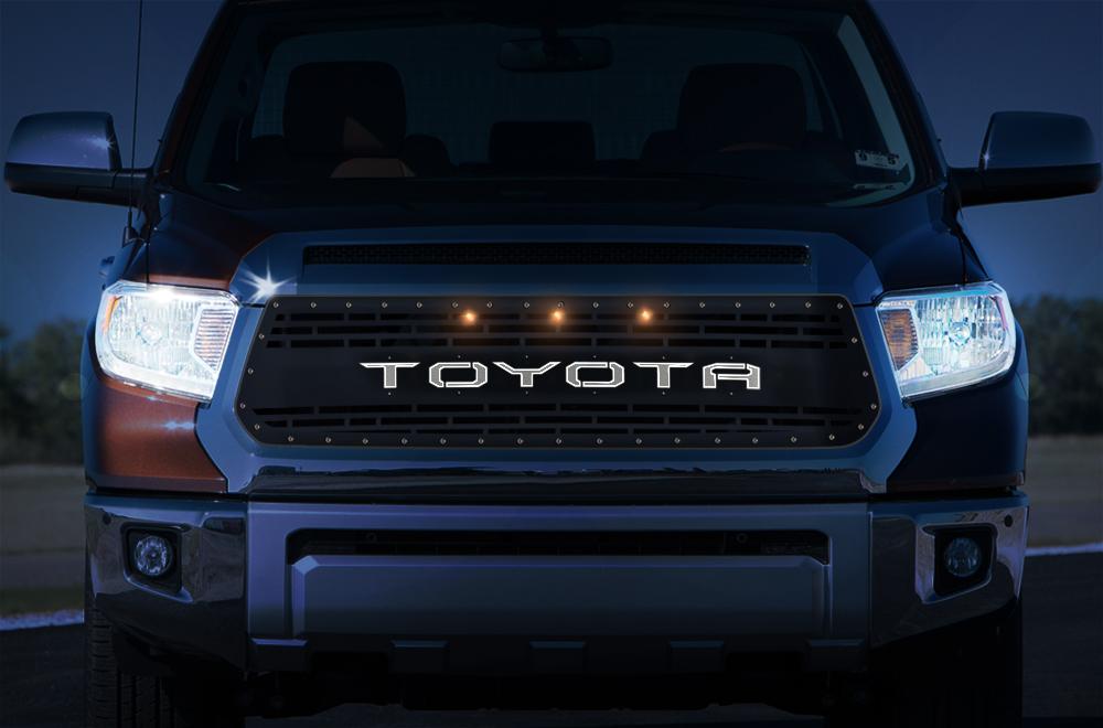 Toyota Tundra Grille ('14-'17) with X-LITE & Raptor-Style LED Lights - RacerX Customs