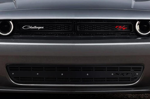 Dodge Challenger Stainless Steel Lower Grille ('15-'17) Black - RacerX Customs | Truck Graphics, Grilles and Accessories