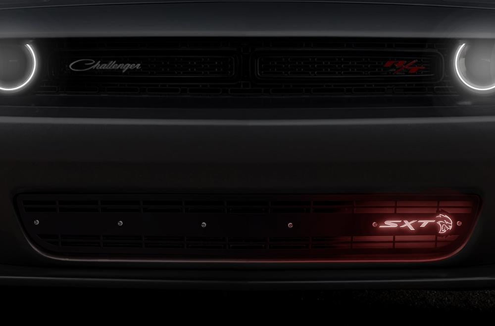 Dodge Challenger LED X-Lite Lower Grille ('15-'17) - RacerX Customs | Truck Graphics, Grilles and Accessories