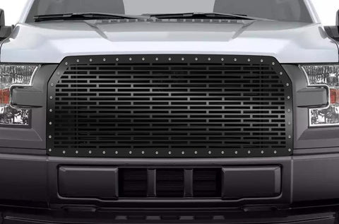 Ford F150 Black Steel Grille ('15-'17) BRICK Pattern - RacerX Customs | Truck Graphics, Grilles and Accessories