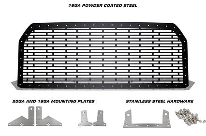 Ford F150 Black Steel Grille ('15-'17) BRICK Pattern - RacerX Customs | Truck Graphics, Grilles and Accessories