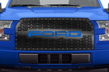 Ford F150 Steel Grille ('15-'17) Blue FORD Logo - RacerX Customs | Truck Graphics, Grilles and Accessories