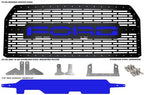 Ford F150 Steel Grille ('15-'17) Blue FORD Logo - RacerX Customs | Truck Graphics, Grilles and Accessories