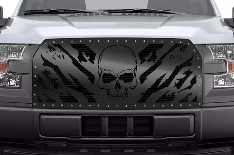 Ford F150 Black Steel Grille ('15-'17) NIGHTMARE - RacerX Customs | Truck Graphics, Grilles and Accessories