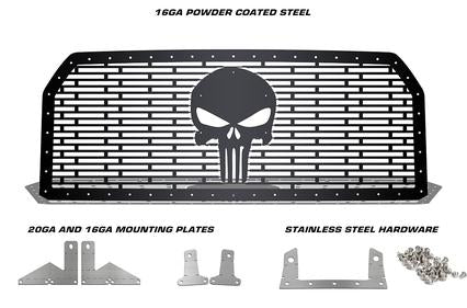 Ford F150 Black Steel Grille ('15-'17) PUNISHER - RacerX Customs | Truck Graphics, Grilles and Accessories