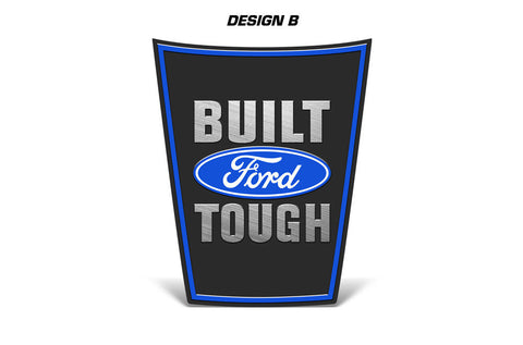 Ford F150 Hood Graphics (2015-2018) BUILT FORD TUFF Blue - RacerX Customs
