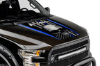 Ford F150 Hood Graphics (2015-2018) THIN BLUE LINE SKULL - RacerX Customs