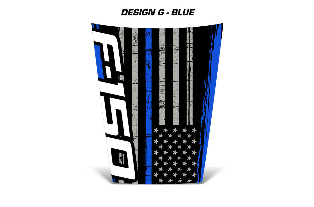 Ford F150 Hood Graphics (2015-2018) THIN BLUE LINE - RacerX Customs