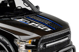 Ford F150 Hood Graphics (2015-2018) THIN BLUE LINE - RacerX Customs