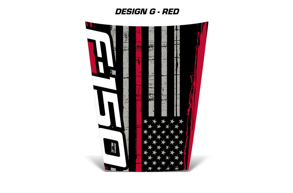 Ford F150 Hood Graphics (2015-2018) THIN RED LINE F150 - RacerX Customs
