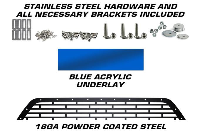 Ford Focus Custom Grille ('15-'18) Blue ST - RacerX Customs