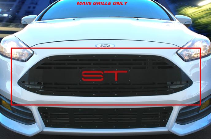 Ford Focus Custom Grille ('15-'18) Red ST - RacerX Customs