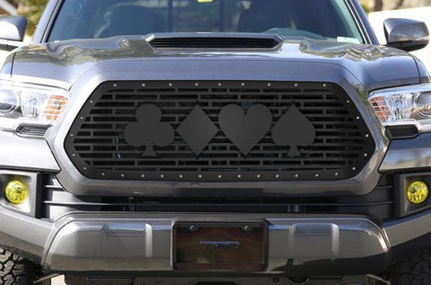 Toyota Tacoma Steel Grille ('16-'17) Card Suits - RacerX Customs