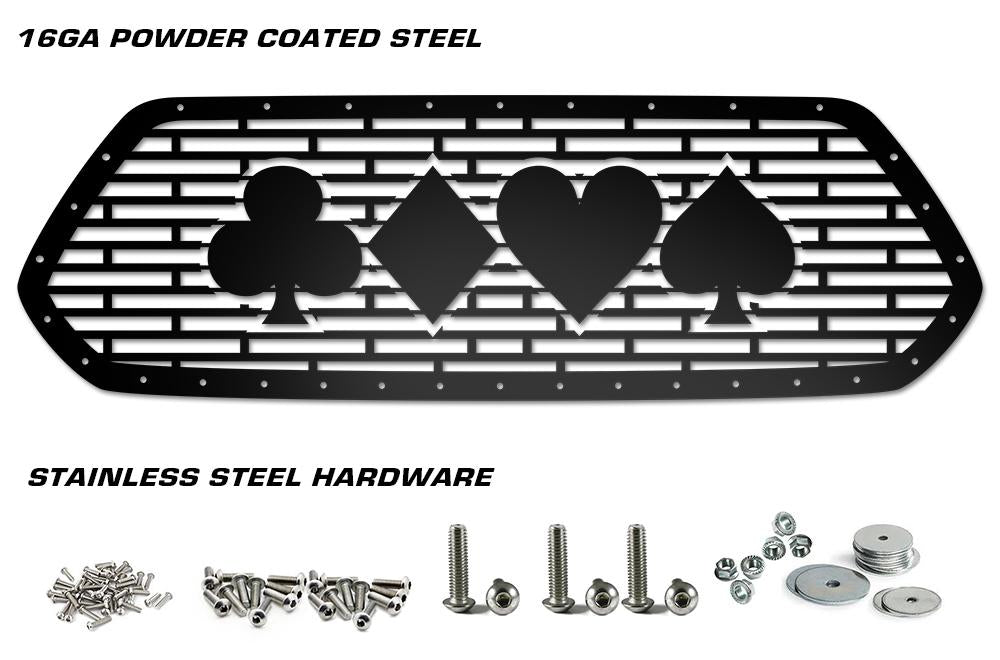 Toyota Tacoma Steel Grille ('16-'17) Card Suits - RacerX Customs