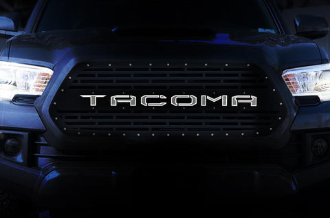 Toyota Tacoma Steel Grille ('16-'17) with TACOMA X-LITE - RacerX Customs