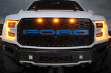 Ford Raptor Grille (2015-2019) Blue FORD Logo - RacerX Customs