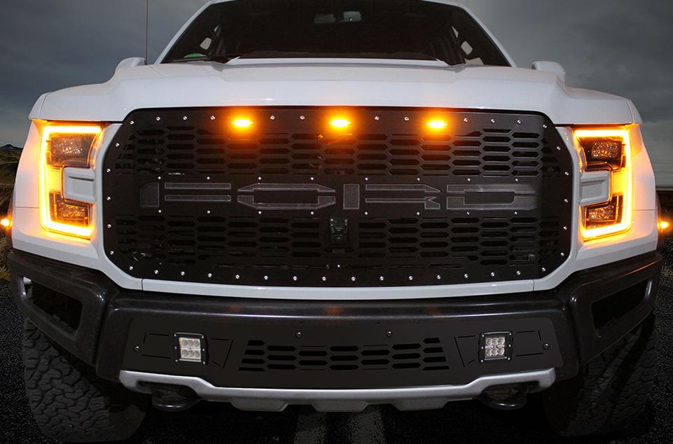 Ford Raptor Grille (2015-2019) with X-LITE - RacerX Customs