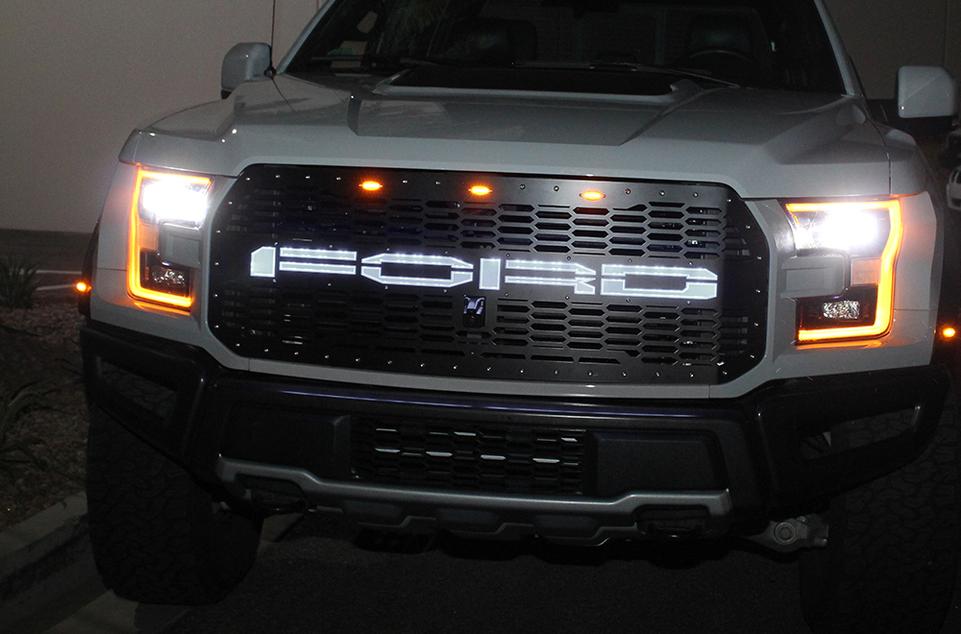 Ford Raptor Grille (2015-2019) with X-LITE - RacerX Customs