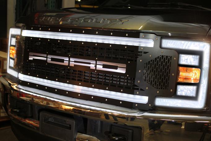 Custom Ford Super Duty Grille (2017-2019) LED, X-Lite - RacerX Customs